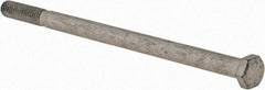 Armor Coat - 3/8-16 UNC, 6-1/2" Length Under Head Hex Head Cap Screw - Partially Threaded, Grade 8 Steel, 9/16" Hex - USA Tool & Supply