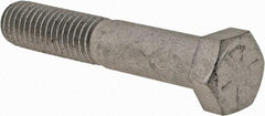 Armor Coat - 7/16-14 UNC, 2-1/2" Length Under Head Hex Head Cap Screw - Partially Threaded, Grade 8 Steel, 5/8" Hex - USA Tool & Supply