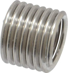 Recoil - M8x1.25 Metric Coarse, 12" OAL, Free Running Helical Insert - 7-3/8 Free Coils, Tanged, Stainless Steel, 1-1/2D Insert Length - USA Tool & Supply