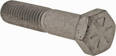 Armor Coat - 1/2-13 UNC, 2-1/2" Length Under Head Hex Head Cap Screw - Partially Threaded, Grade 8 Steel, 3/4" Hex - USA Tool & Supply