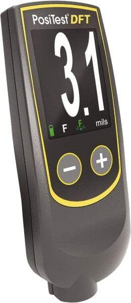 Made in USA - 0 to 40 mil Digital Coating Thickness Gage - For Use with Ferrous/Nonferrous Bases - USA Tool & Supply