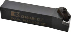 Kennametal - DCLN, Left Hand Cut, 5° Lead Angle, 1" Shank Height x 1" Shank Width, Negative Rake Indexable Turning Toolholder - 5" OAL, CN..43. Insert Compatibility, Series Kenclamp - USA Tool & Supply