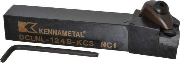 Kennametal - DCLN, Left Hand Cut, 5° Lead Angle, 3/4" Shank Height x 3/4" Shank Width, Negative Rake Indexable Turning Toolholder - 4-1/2" OAL, CN..43. Insert Compatibility, Series Kenclamp - USA Tool & Supply