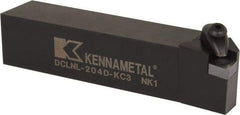 Kennametal - DCLN, Left Hand Cut, 5° Lead Angle, 1-1/4" Shank Height x 1-1/4" Shank Width, Negative Rake Indexable Turning Toolholder - 6" OAL, CN..43. Insert Compatibility, Series Kenclamp - USA Tool & Supply