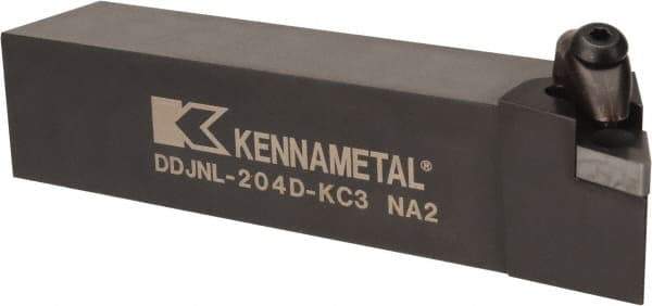 Kennametal - DDJN, Left Hand Cut, 3° Lead Angle, 1-1/4" Shank Height x 1-1/4" Shank Width, Negative Rake Indexable Turning Toolholder - 6" OAL, DN..43. Insert Compatibility, Series Kenclamp - USA Tool & Supply