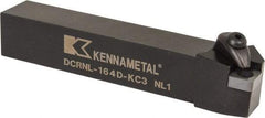 Kennametal - DCRN, Left Hand Cut, 15° Lead Angle, 1" Shank Height x 1" Shank Width, Negative Rake Indexable Turning Toolholder - 6" OAL, CN..43. Insert Compatibility, Series Kenclamp - USA Tool & Supply