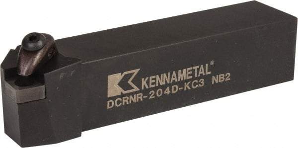Kennametal - DCRN, Right Hand Cut, 15° Lead Angle, 1-1/4" Shank Height x 1-1/4" Shank Width, Negative Rake Indexable Turning Toolholder - 6" OAL, CN..43. Insert Compatibility, Series Kenclamp - USA Tool & Supply