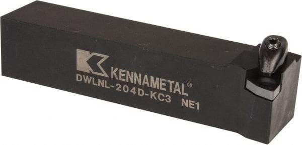 Kennametal - DWLN, Left Hand Cut, 5° Lead Angle, 1-1/4" Shank Height x 1-1/4" Shank Width, Negative Rake Indexable Turning Toolholder - 6" OAL, WN..43. Insert Compatibility, Series Kenclamp - USA Tool & Supply