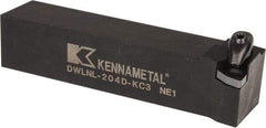 Kennametal - DWLN, Left Hand Cut, 5° Lead Angle, 1-1/4" Shank Height x 1-1/4" Shank Width, Negative Rake Indexable Turning Toolholder - 6" OAL, WN..43. Insert Compatibility, Series Kenclamp - USA Tool & Supply