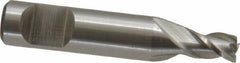 Interstate - 5/32", 1/4" LOC, 1/4" Shank Diam, 1-9/32" OAL, 3 Flute, Cobalt Square End Mill - Single End, Uncoated, Spiral Flute, Centercutting, Right Hand Cut, Right Hand Flute - USA Tool & Supply