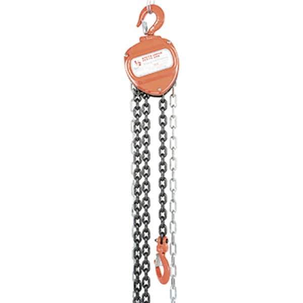 Vestil - 1,000 Lb Lifting Capacity, 10' Lift Height, Hand Hoist - Made from Chain - USA Tool & Supply
