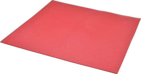 Made in USA - 12" Long, 12" Wide, 1/16" Thick, Buna-N Rubber Foam Sheet - 50 to 60 Durometer, Red, -20 to 180°F, 1,000 to 1,200 psi Tensile Strength, Stock Length - USA Tool & Supply