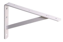 Knape & Vogt - 500 Lb Capacity, White Finish, L-Bracket - 22" Long, 14.2" High - USA Tool & Supply