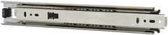 Knape & Vogt - 12" Slide Length, 12" Travel Length, Steel Precision Drawer Slide - 1/2" Wide, 1-13/16" High, 100 Lb Capacity at Full Extension, Chrome Finish - USA Tool & Supply