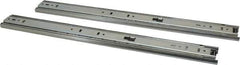 Knape & Vogt - 18" Slide Length, 18" Travel Length, Steel Precision Drawer Slide - 1/2" Wide, 1-13/16" High, 100 Lb Capacity at Full Extension, Chrome Finish - USA Tool & Supply