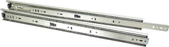 Knape & Vogt - 20" Slide Length, 20" Travel Length, Steel Precision Drawer Slide - 1/2" Wide, 1-13/16" High, 100 Lb Capacity at Full Extension, Chrome Finish - USA Tool & Supply