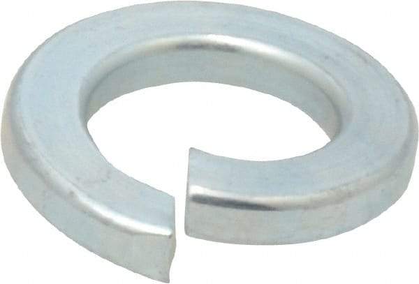 Value Collection - 1/2", 1/8" Thick Split Lock Washer - Grade 2 Steel, Zinc-Plated Finish, 0.502" Min ID, 0.512" Max ID, 0.779" Min OD, 0.869" Max OD - USA Tool & Supply