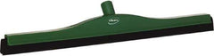 Vikan - 24" Foam Rubber Blade Bench Squeegee - Double Edge, Green, Plastic Holder - USA Tool & Supply