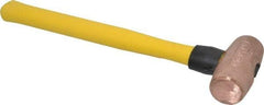 American Hammer - 3 Lb Head Nonsparking Mallet - 14-1/2" OAL, 13" Long Fiberglass Handle - USA Tool & Supply