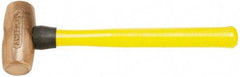 American Hammer - 4 Lb Head Nonsparking Mallet - 14-1/2" OAL, 13" Long Fiberglass Handle - USA Tool & Supply