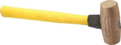 American Hammer - 4 Lb Head Nonsparking Mallet - 14-1/2" OAL, 13" Long Fiberglass Handle - USA Tool & Supply