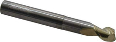Accupro - 5/16", 7/16" LOC, 5/16" Shank Diam, 2-1/2" OAL, 2 Flute, Solid Carbide Square End Mill - Single End, ZrN Finish, Spiral Flute, 45° Helix, Centercutting, Right Hand Cut, Right Hand Flute - USA Tool & Supply
