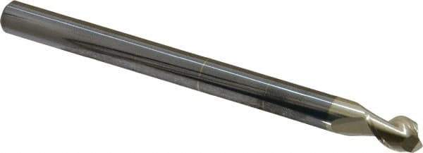 Accupro - 5/16", 7/16" LOC, 5/16" Shank Diam, 4" OAL, 2 Flute, Solid Carbide Square End Mill - Single End, ZrN Finish, Spiral Flute, 45° Helix, Centercutting, Right Hand Cut, Right Hand Flute - USA Tool & Supply