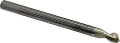 Accupro - 5/16", 7/16" LOC, 5/16" Shank Diam, 4" OAL, 2 Flute, Solid Carbide Square End Mill - Single End, ZrN Finish, Spiral Flute, 45° Helix, Centercutting, Right Hand Cut, Right Hand Flute - USA Tool & Supply