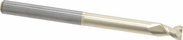 Accupro - 5/16", 7/16" LOC, 5/16" Shank Diam, 4" OAL, 2 Flute, Solid Carbide Square End Mill - Single End, ZrN Finish, Spiral Flute, 45° Helix, Centercutting, Right Hand Cut, Right Hand Flute - USA Tool & Supply