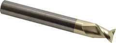 Accupro - 5/8", 3/4" LOC, 5/8" Shank Diam, 5" OAL, 2 Flute, Solid Carbide Square End Mill - Single End, ZrN Finish, Spiral Flute, 45° Helix, Centercutting, Right Hand Cut, Right Hand Flute - USA Tool & Supply