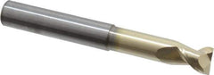 Accupro - 5/8", 3/4" LOC, 5/8" Shank Diam, 5" OAL, 2 Flute, Solid Carbide Square End Mill - Single End, ZrN Finish, Spiral Flute, 45° Helix, Centercutting, Right Hand Cut, Right Hand Flute - USA Tool & Supply