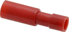 3M - 22 to 18 AWG Bullet Connector - 0.156" Bullet Diam, Red Nylon Insulation - USA Tool & Supply