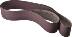 3M - 2" Wide x 60" OAL, 180 Grit, Aluminum Oxide Abrasive Belt - Aluminum Oxide, Very Fine, Coated, X Weighted Cloth Backing, Series 341D - USA Tool & Supply