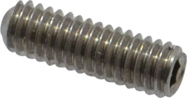 Value Collection - M2.5x0.45 Metric Coarse, 8mm OAL, Cup Point Set Screw - Grade 18-8 & Austenitic A2 Stainless Steel, 1.3mm Key - USA Tool & Supply