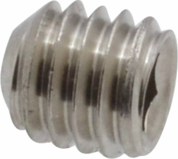 Value Collection - M3x0.50 Metric Coarse, 6mm OAL, Cup Point Set Screw - Grade 18-8 & Austenitic A2 Stainless Steel, 1.5mm Key - USA Tool & Supply