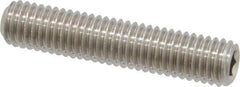Value Collection - M8x1.25 Metric Coarse, 40mm OAL, Cup Point Set Screw - Grade 18-8 & Austenitic A2 Stainless Steel, 4mm Key - USA Tool & Supply