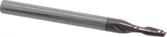 Accupro - 5/64", 1/4" LOC, 1/8" Shank Diam, 1-1/2" OAL, 2 Flute, Solid Carbide Square End Mill - Single End, AlTiN Finish, Spiral Flute, 30° Helix, Centercutting, Right Hand Cut, Right Hand Flute - USA Tool & Supply