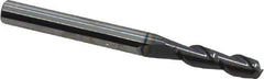 Accupro - 11/64", 5/8" LOC, 3/16" Shank Diam, 2" OAL, 2 Flute, Solid Carbide Square End Mill - Single End, AlTiN Finish, Spiral Flute, 40° Helix, Centercutting, Right Hand Cut, Right Hand Flute - USA Tool & Supply