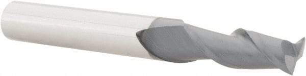 Accupro - 9/32", 3/4" LOC, 5/16" Shank Diam, 2-1/2" OAL, 2 Flute, Solid Carbide Square End Mill - Single End, AlTiN Finish, Spiral Flute, 40° Helix, Centercutting, Right Hand Cut, Right Hand Flute - USA Tool & Supply