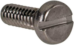 Value Collection - M1.6x0.35 Metric Coarse, 5mm Length Under Head Slotted Drive Machine Screw - Pan Head, Grade 18-8 & A2 Stainless Steel, Uncoated, Without Washer - USA Tool & Supply