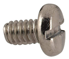 Value Collection - M2x0.40 Metric Coarse, 3mm Length Under Head Slotted Drive Machine Screw - Pan Head, Grade 18-8 & A2 Stainless Steel, Uncoated, Without Washer - USA Tool & Supply