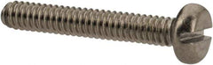 Value Collection - M2x0.40 Metric Coarse, 12mm Length Under Head Slotted Drive Machine Screw - Pan Head, Grade 18-8 & A2 Stainless Steel, Uncoated, Without Washer - USA Tool & Supply