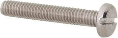 Value Collection - M2.5x0.45 Metric Coarse, 16mm Length Under Head Slotted Drive Machine Screw - Pan Head, Grade 18-8 & A2 Stainless Steel, Uncoated, Without Washer - USA Tool & Supply
