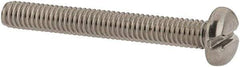 Value Collection - M2.5x0.45 Metric Coarse, 20mm Length Under Head Slotted Drive Machine Screw - Pan Head, Grade 18-8 & A2 Stainless Steel, Uncoated, Without Washer - USA Tool & Supply