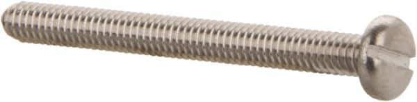 Value Collection - M2.5x0.45 Metric Coarse, 25mm Length Under Head Slotted Drive Machine Screw - Pan Head, Grade 18-8 & A2 Stainless Steel, Uncoated, Without Washer - USA Tool & Supply