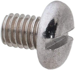 Value Collection - M3x0.50 Metric Coarse, 4mm Length Under Head Slotted Drive Machine Screw - Pan Head, Grade 18-8 & A2 Stainless Steel, Uncoated, Without Washer - USA Tool & Supply
