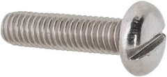 Value Collection - M3x0.50 Metric Coarse, 12mm Length Under Head Slotted Drive Machine Screw - Pan Head, Grade 18-8 & A2 Stainless Steel, Uncoated, Without Washer - USA Tool & Supply