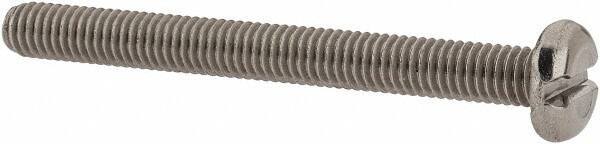 Value Collection - M3x0.50 Metric Coarse, 30mm Length Under Head Slotted Drive Machine Screw - Pan Head, Grade 18-8 & A2 Stainless Steel, Uncoated, Without Washer - USA Tool & Supply