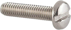 Value Collection - M3.5x0.60 Metric Coarse, 16mm Length Under Head Slotted Drive Machine Screw - Pan Head, Grade 18-8 & A2 Stainless Steel, Uncoated, Without Washer - USA Tool & Supply