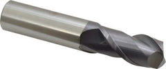 Accupro - 3/4", 1-1/2" LOC, 3/4" Shank Diam, 4" OAL, 2 Flute, Solid Carbide Square End Mill - Single End, AlTiN Finish, Spiral Flute, 40° Helix, Centercutting, Right Hand Cut, Right Hand Flute - USA Tool & Supply
